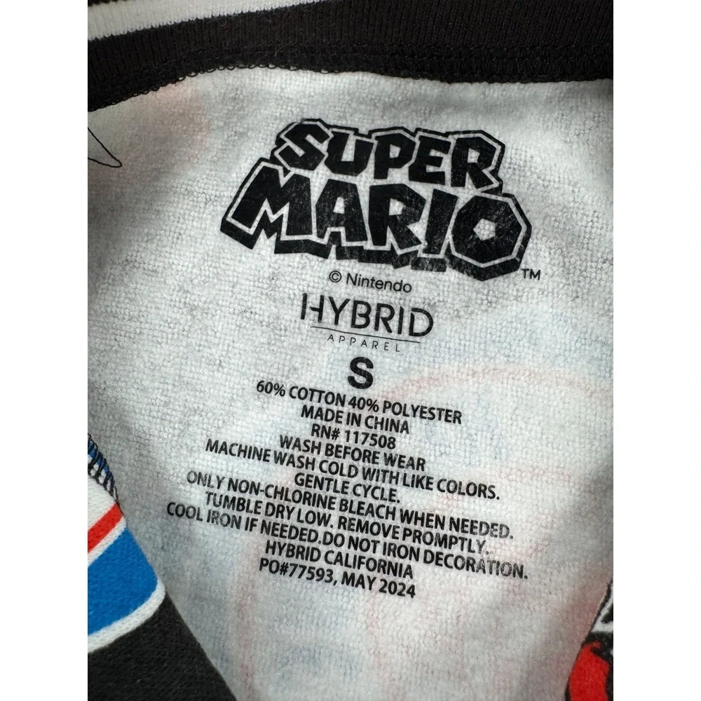 Kids Super Mario Nintendo Hybrid Snap Button Bomber Jacket Size Small